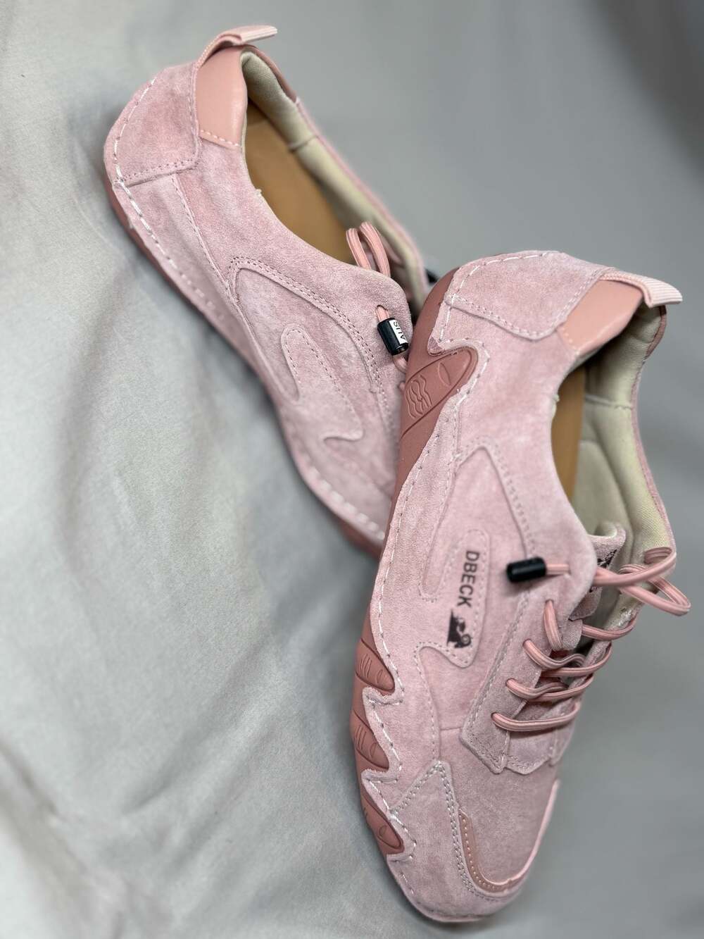 DBECK Suede Casual Sneakers Pink Size 38